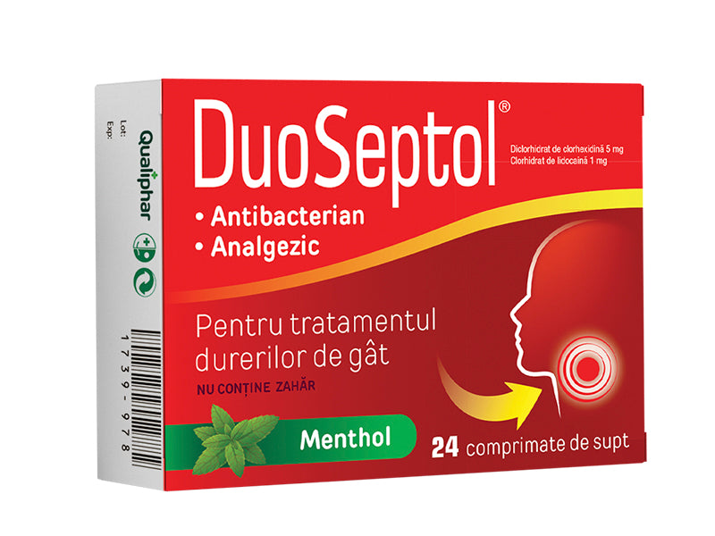 ДуоСептол Ментол 5мг/1мг комп. для шеи