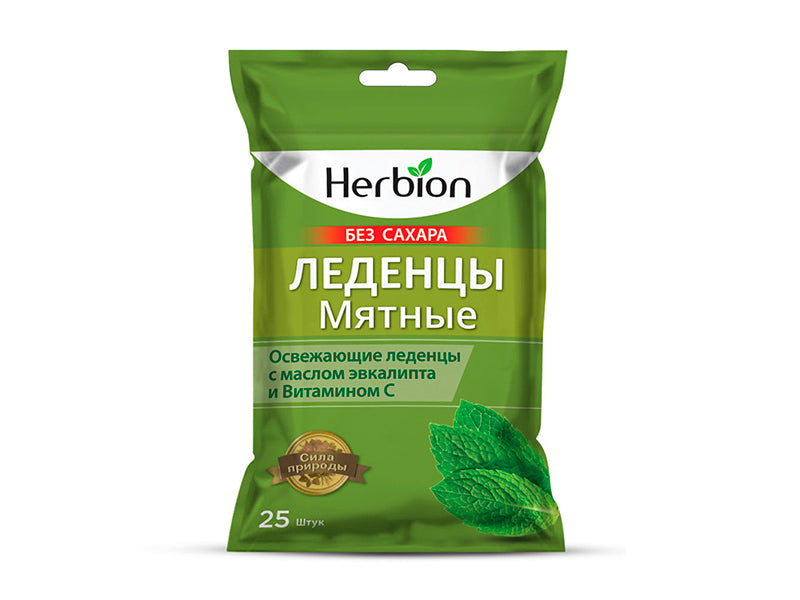 Herbion fara zahar Menta, Eucalipt, Vit C.