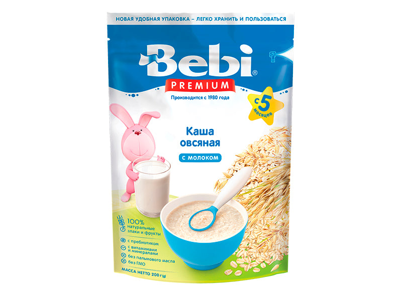 Каша Bebi Premium Молочная Овсяная 200гр