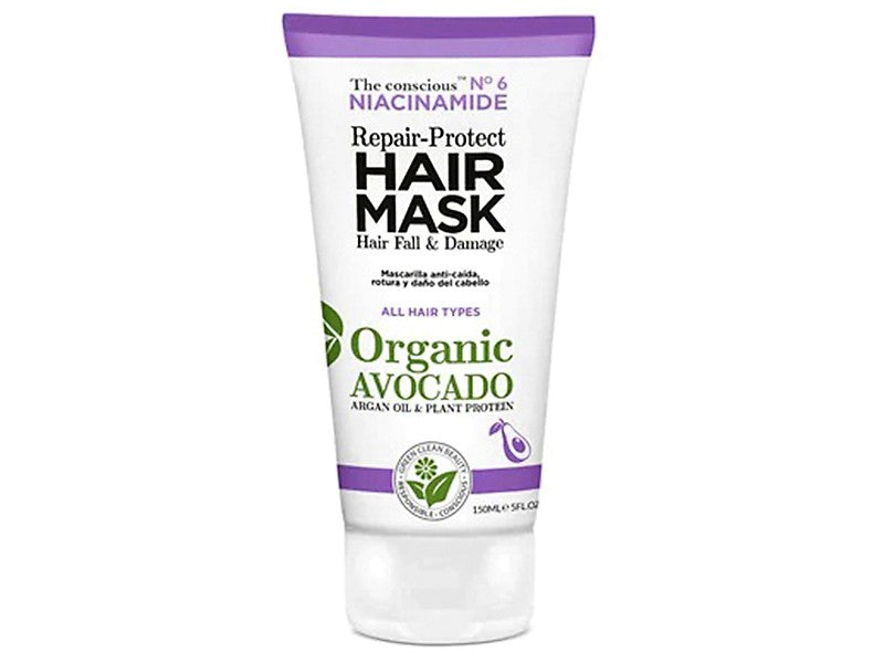 Сознательная маска для волос с органическим ниацинамидом и авокадо 150мл