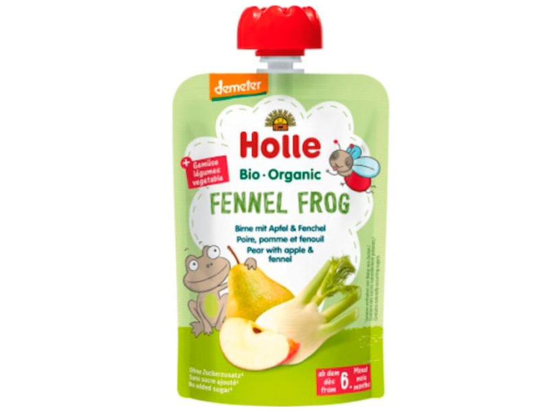 Пюре Holle Bio Organic Fennel Frog из груш, яблок, фенхеля (с 6 месяцев) 100г