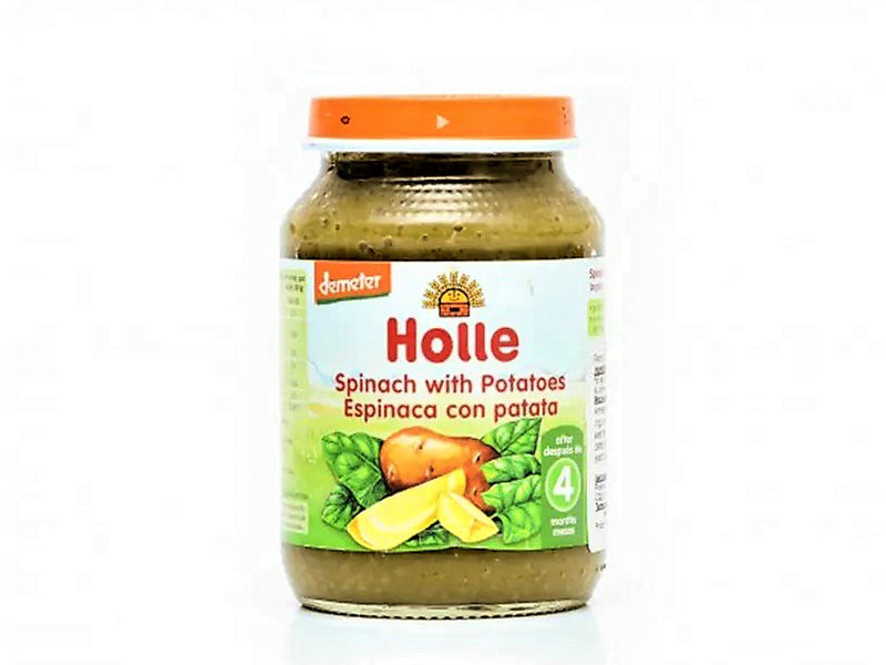 Пюре Holle из шпината и картофеля (с 4 месяцев) 190г